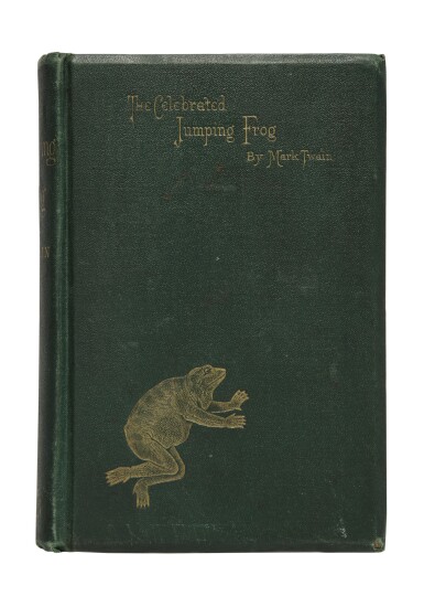 View full screen - View 1 of Lot 30. CLEMENS, SAMUEL L. | The Celebrated Jumping Frog of Calaveras County, and other Sketches. By Mark Twain. New York: C.H. Webb, 1867.