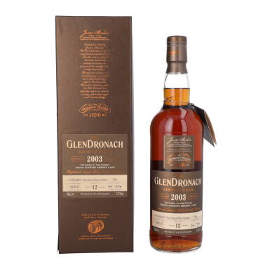 View full screen - View 1 of Lot 5202. The Glendronach Single Cask 12 Year Old 53.7 abv 2003 (1 BT70).