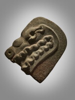 Maya Stone Effigy Hacha, Late Classic, circa AD 550 - 950