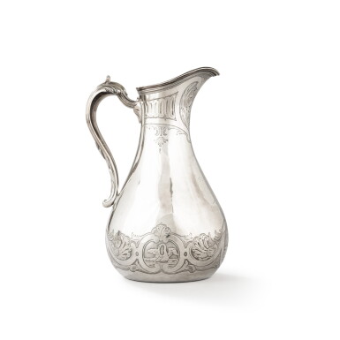 View full screen - View 1 of Lot 89. A Louis XV silver water-jug, maker's mark of Jean-Baptiste Nolin, Paris, 1758.