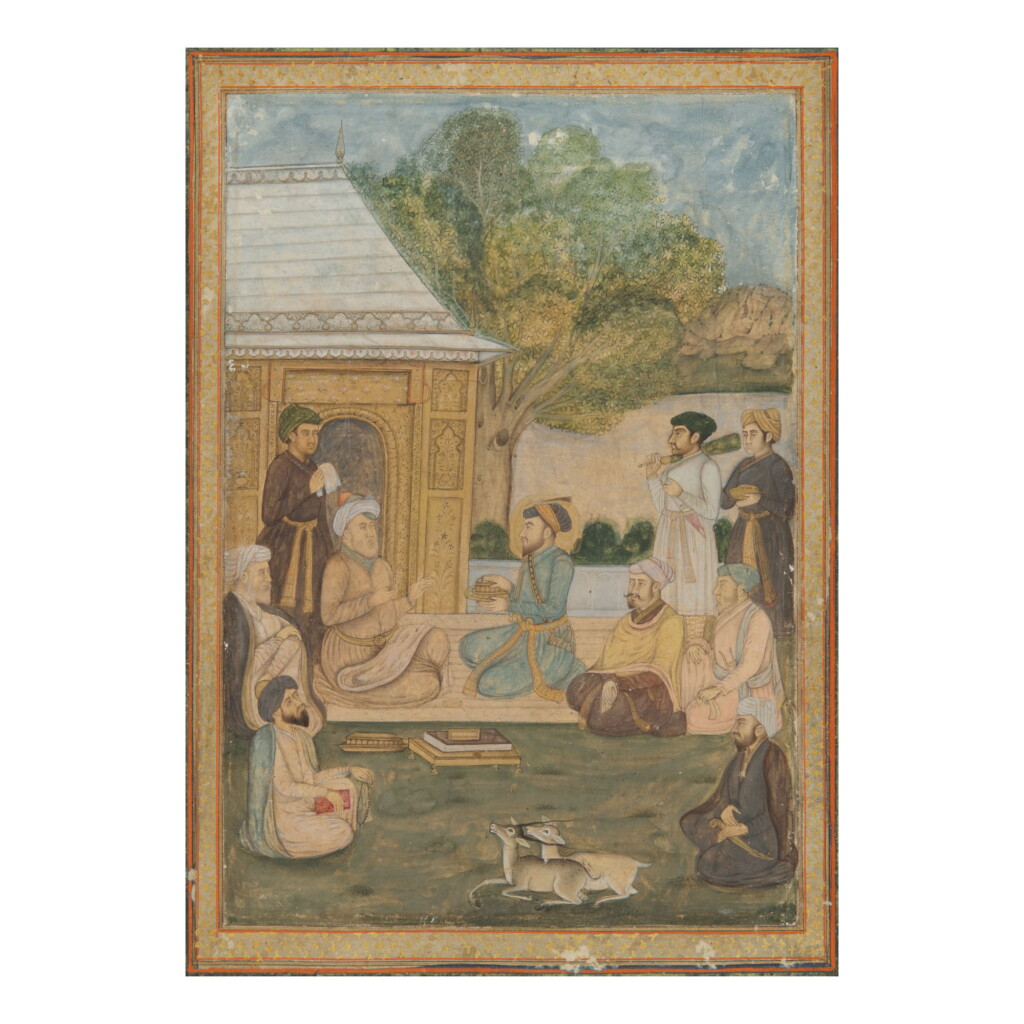 View full screen - View 1 of Lot 369. A SUFI SAINT AND HIS NOBLE ACOLYTE WITH FOLLOWERS, INDIA, DELHI, LATE-18TH CENTURY.