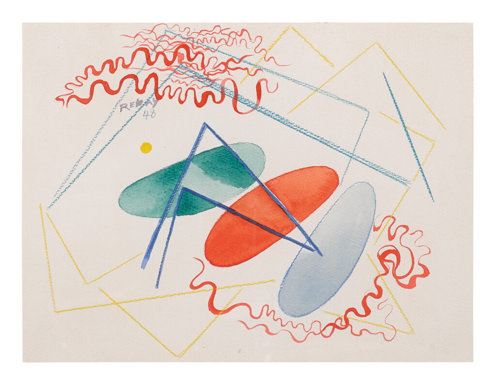 View full screen - View 1 of Lot 44. HILLA REBAY | YELLOW CIRCLE .