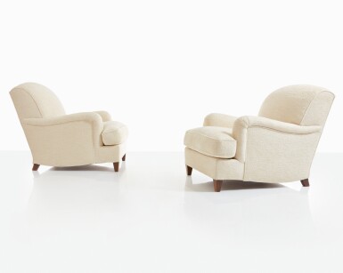 View full screen - View 1 of Lot 68. JEAN-MICHEL FRANK | PAIR OF ARMCHAIRS.