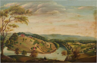 View full screen - View 1 of Lot 81. Pastoral Scene with River.