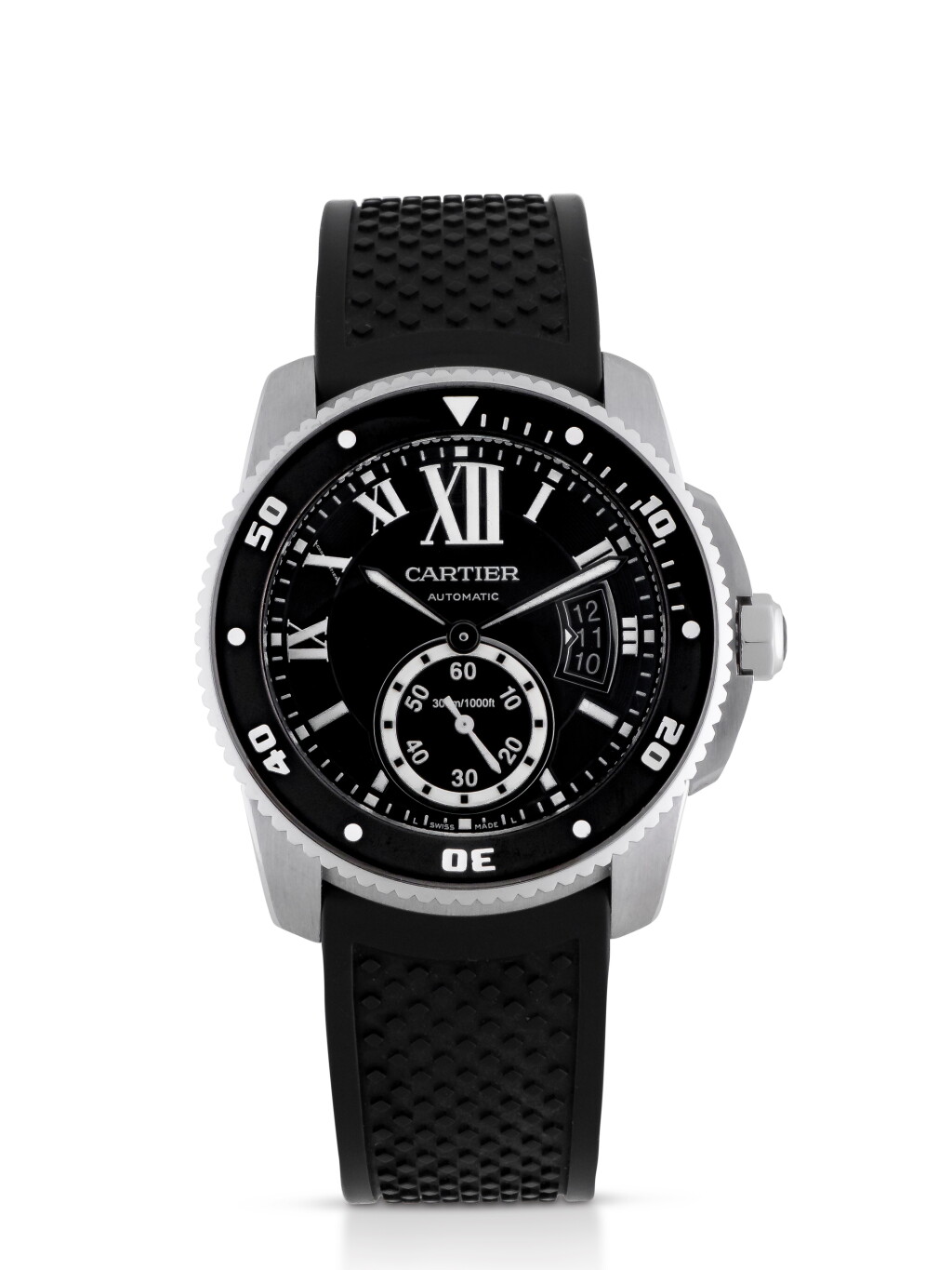View full screen - View 1 of Lot 57. CARTIER | CALIBRE DE CARTIER, REF 3729 STAINLESS STEEL WRISTWATCH WITH DATE CIRCA 2014.