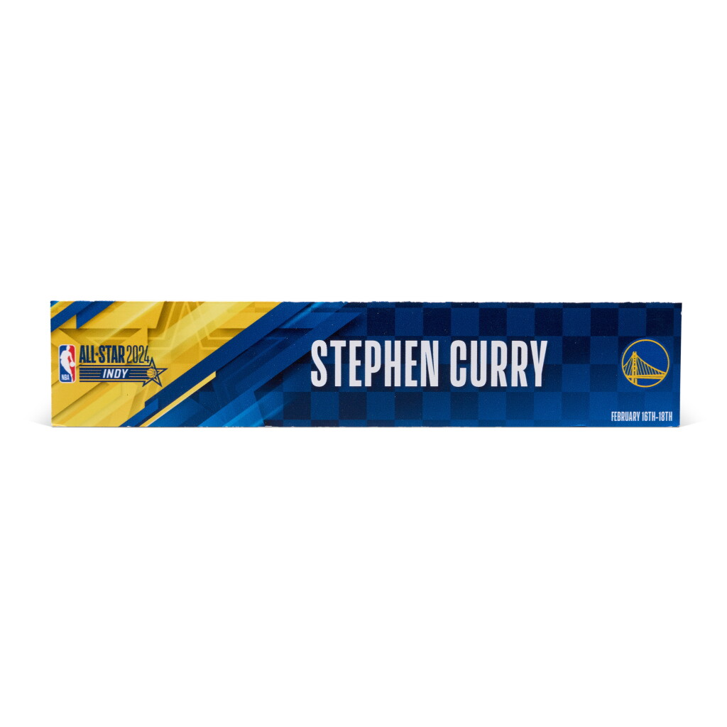 View full screen - View 1 of Lot 142. Stephen Curry ‘NBA All-Star Weekend’ Locker Room Nameplate.