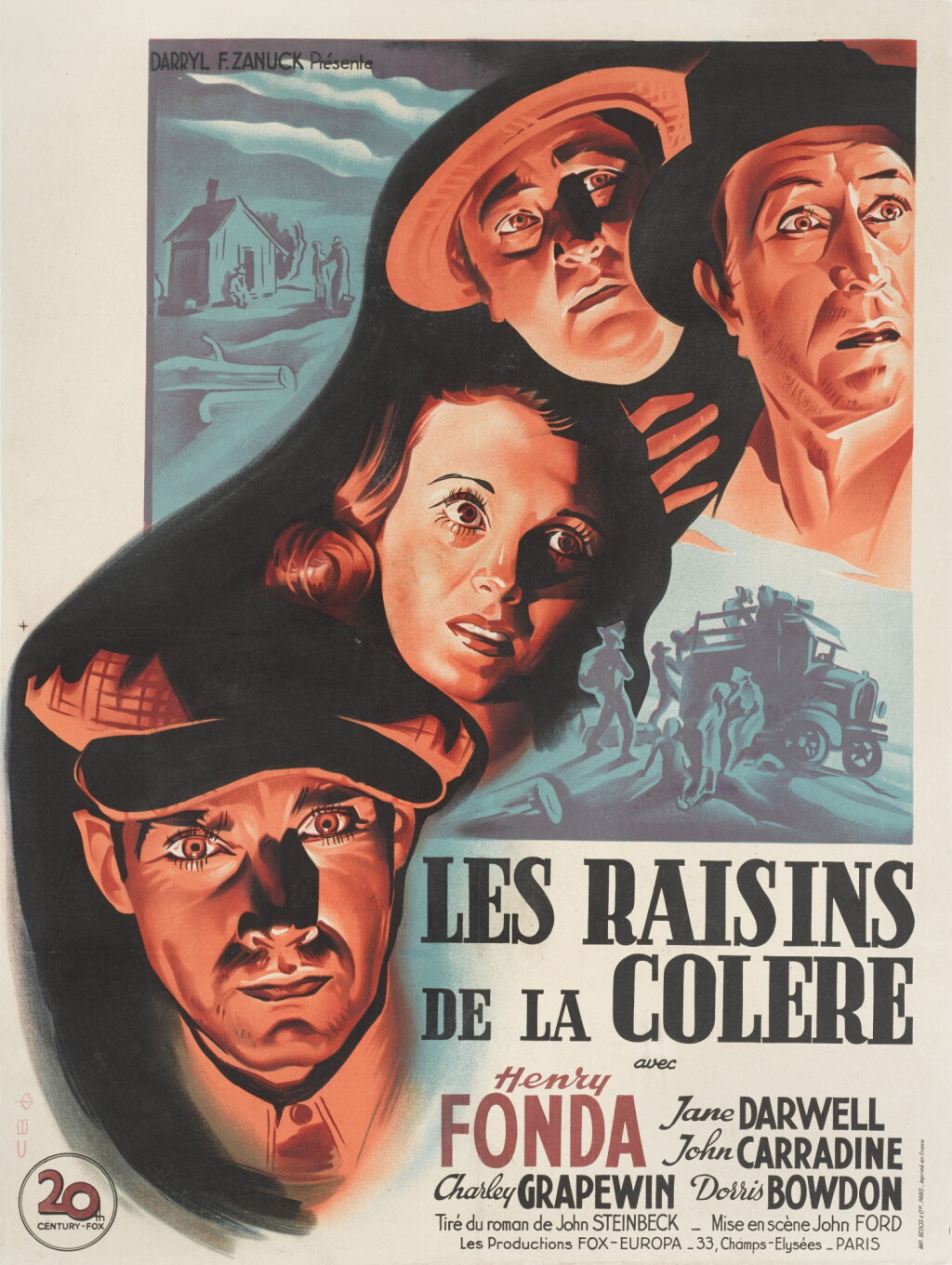 View full screen - View 1 of Lot 52. The Grapes of Wrath/Les Raisins de la Colere (1940).