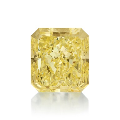 View full screen - View 1 of Lot 795. Fancy Yellow Diamond Ring weighing 22.05 carats .