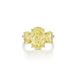 Fancy Yellow Diamond and Diamond Ring