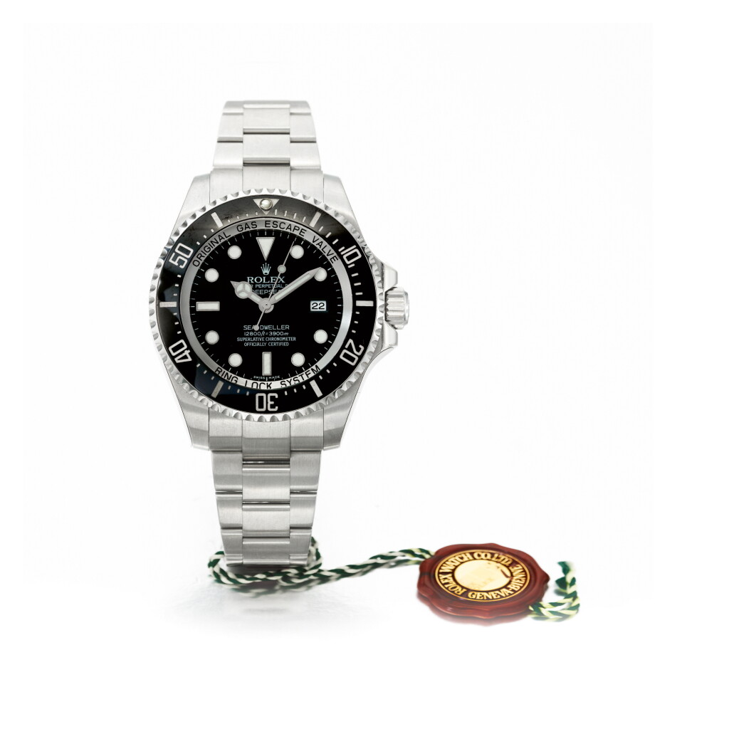 View full screen - View 1 of Lot 803. ROLEX | REF 116660 SEA-DWELLER, A STAINLESS STEEL AUTOMATIC WRISTWATCH WITH DATE AND BRACELET, CIRCA 2008 | 勞力士 | 116660型號「SEA-DWELLER」精鋼自動上鏈鍊帶腕錶備日期顯示,年份約2008.