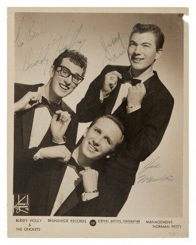 View full screen - View 1 of Lot 3. Buddy Holly and the Crickets | A signed promotional photograph.
