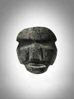 Mezcala Stone Head, Late Preclassic, circa 300 - 100 BC