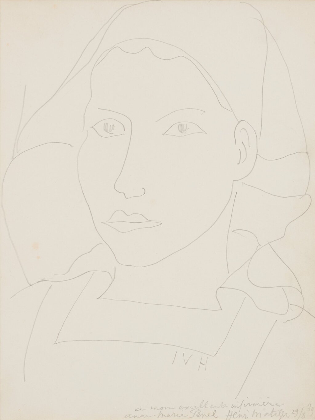 View full screen - View 1 of Lot 125. Portrait de jeune fille.