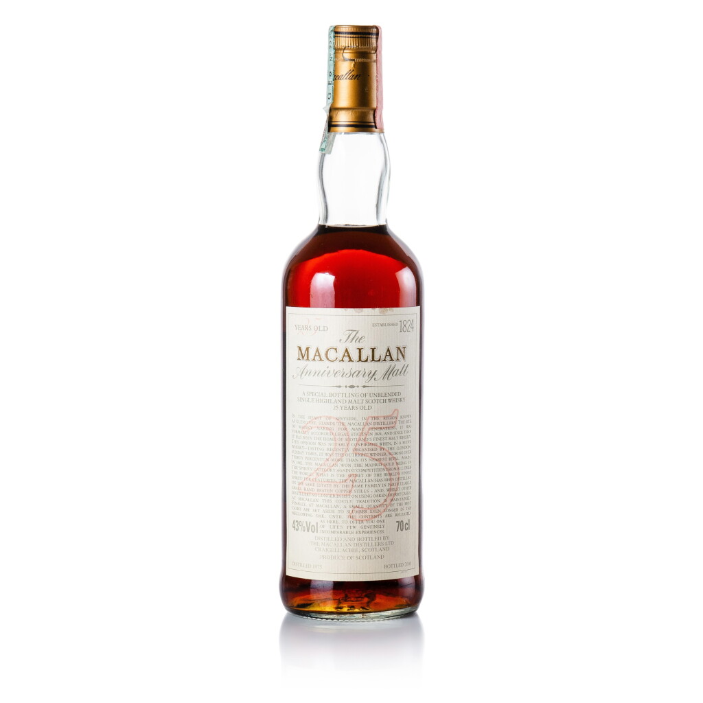 View full screen - View 1 of Lot 21. The Macallan 25 Year Old Anniversary Malt 43.0 abv 1975 (1 BT 70cl).