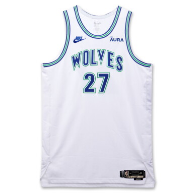 View full screen - View 1 of Lot 20. Rudy Gobert Minnesota Timberwolves 2023-2024 Game Worn Classic Edition Jersey | Double-Double | Matched to 2 Games .