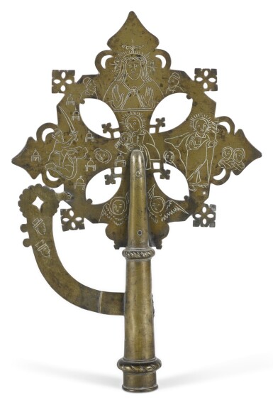 View full screen - View 1 of Lot 187. ETHIOPIAN, LATE 18TH/ EARLY 19TH CENTURY | Processional Cross.