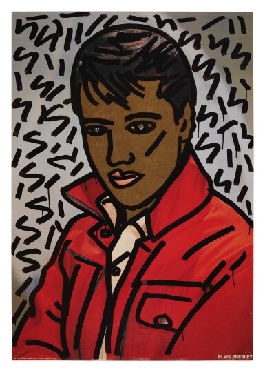 View full screen - View 1 of Lot 1034. KEITH HARING | UNTITLED (ELVIS).