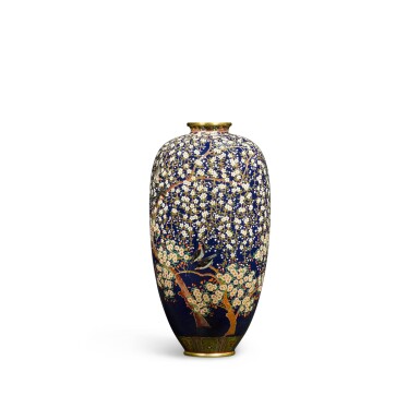 View full screen - View 1 of Lot 42. A cloisonné enamel vase | Meiji period, late 19th century.