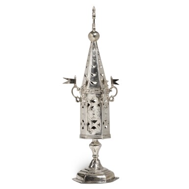 View full screen - View 1 of Lot 106. A German Silver Spice Tower, Rötger (Rüdiger) Herfurth, Frankfurt, circa 1760.