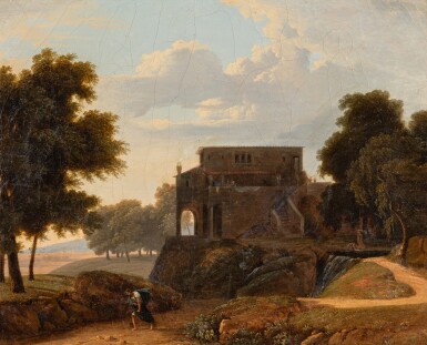 View full screen - View 1 of Lot 52. Antique landscape | Paysage antique.