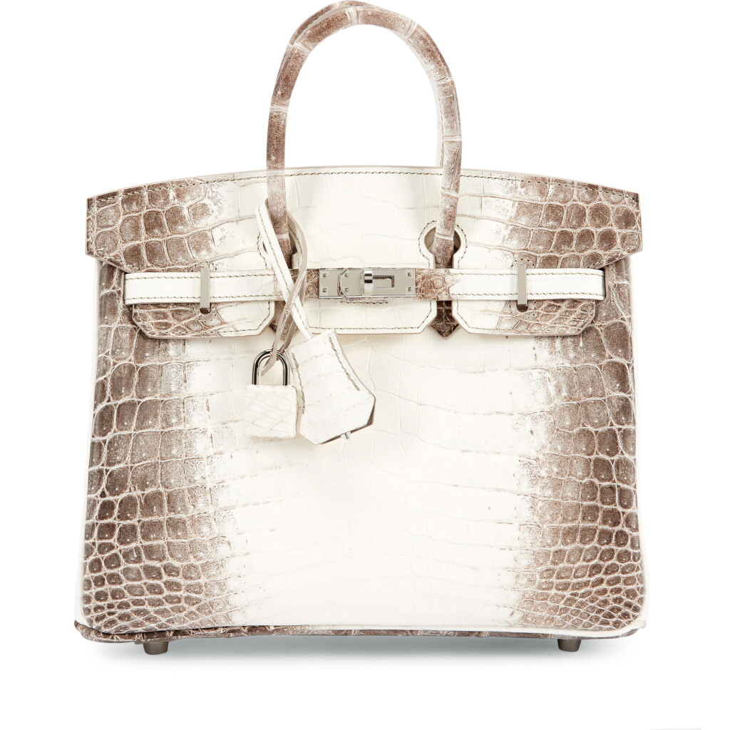 Voir en plein écran - Voir 1 du lot 917. White Matte Niloticus Crocodile Himalaya Birkin 25 Palladium Hardware, 2020.