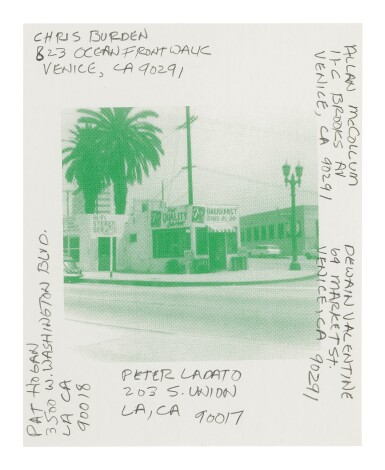 View full screen - View 1 of Lot 257. ALLEN RUPPERSBERG | UNTITLED (QUALITY DRINK).