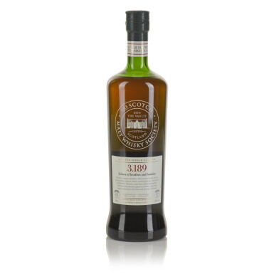View full screen - View 1 of Lot 103. Bowmore SMWS 3.189 "Echoes of Bonfires and Funfairs" 14 Year Old 58.4 abv 1997 (1 BT 70cl).