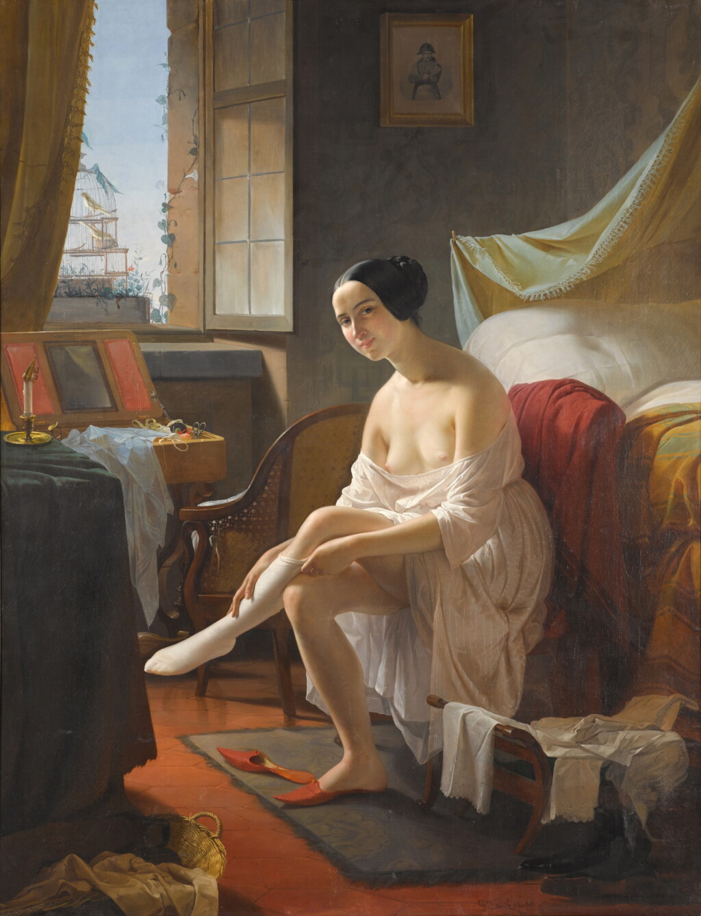 View full screen - View 1 of Lot 820. A lady at her toilette.
