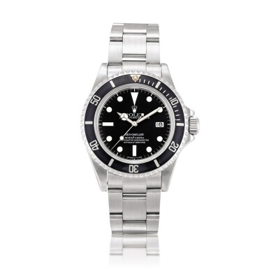 View full screen - View 1 of Lot 2009. Rolex | Sea-Dweller "Triple Six", Reference 16660, A stainless steel wristwatch with date and bracelet, Circa 1984 | 勞力士 | Sea-Dweller "Triple Six", 型號16660 精鋼鏈帶腕錶,備日期顯示,約1984年製.