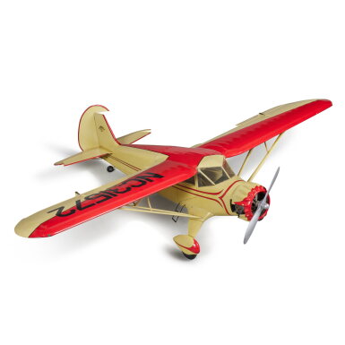 View full screen - View 1 of Lot 713. A Model of a Cream and Red 1930s American Mono Plane, NC31572.