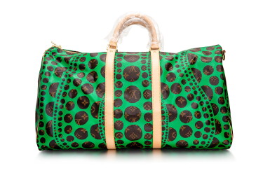 View full screen - View 1 of Lot 8537. Green Limited Edition Monogram Waves Keepall Bandouliere 55 in Coated Canvas with Gold Tone Hardware, 2012.