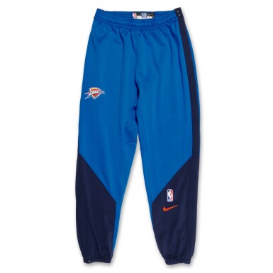 View full screen - View 1 of Lot 83. Ousmane Dieng Oklahoma City Thunder 2025 NBA Finals Game Issued Warmup Pants | 'Championship Run'.