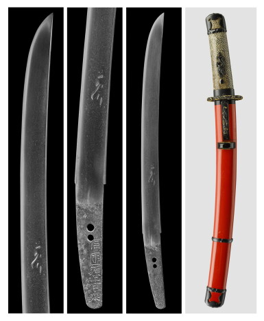 View full screen - View 1 of Lot 88. A shinto Chikuzen wakizashi | Signed Nobukuni Minamoto Yoshisada | Edo period, 17th century.