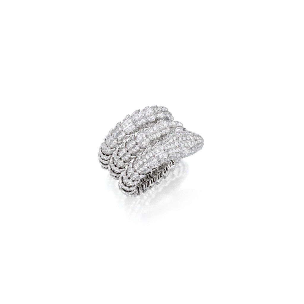 View full screen - View 1 of Lot 446. DIAMOND 'SERPENTI' BRACELET, BULGARI | 鑽石「Serpenti」手鏈,寶格麗.