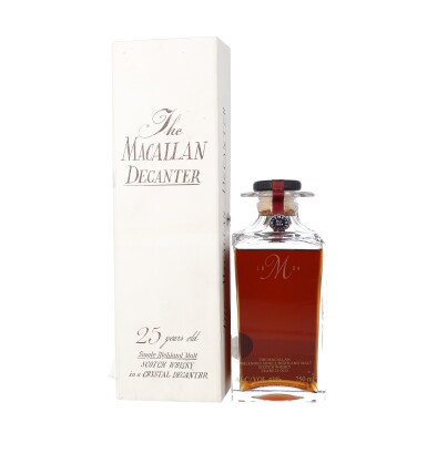View full screen - View 1 of Lot 5002. The Macallan 25 Year Old Tudor Crystal Decanter 43.0 abv 1963 (1 BT75).