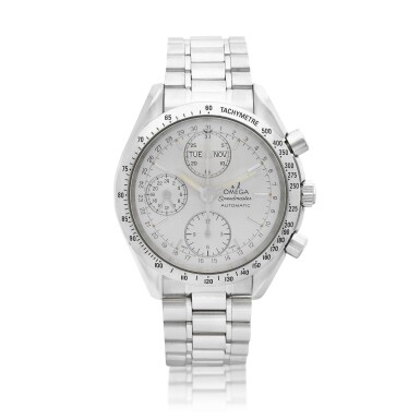 View full screen - View 1 of Lot 8041. Speedmaster, Reference ST 175.044 | A stainless steel annual calendar chronograph wristwatch with 24 hours indication, Circa 1996 | 歐米茄 | 超霸系列 型號ST 175.044 | 精鋼年曆計時腕錶,備24小時顯示,約1996年製.