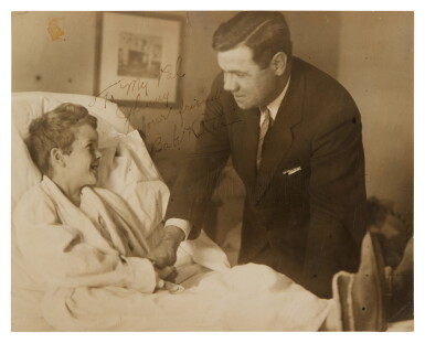 View full screen - View 1 of Lot 1232. Ruth, George Herman ("Babe") | "I'll knock a homer for you on Wednesday".