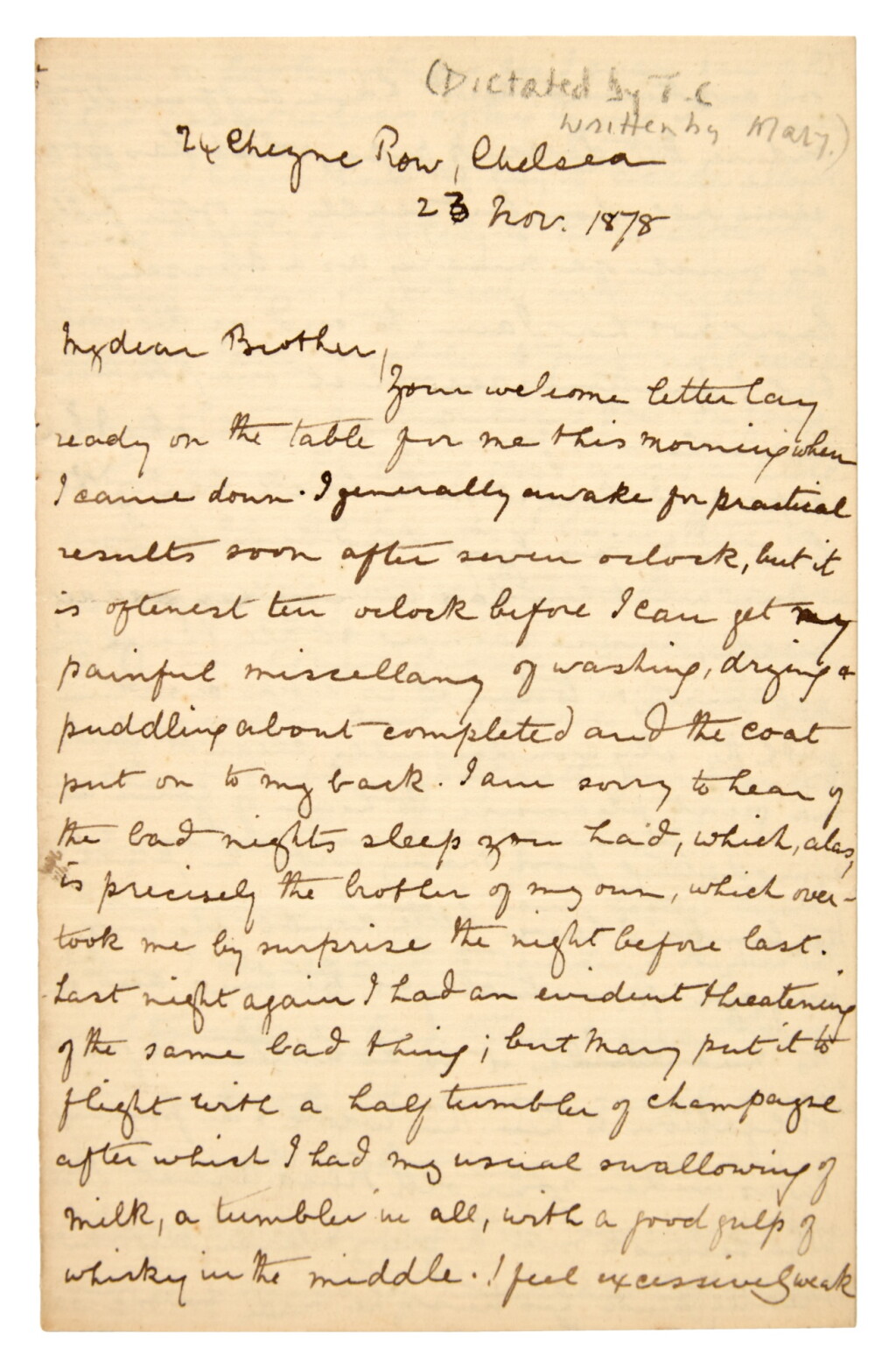 View full screen - View 1 of Lot 262. Thomas Carlyle | Twelve letters, to his brother John and sister Jean, 1870-78.