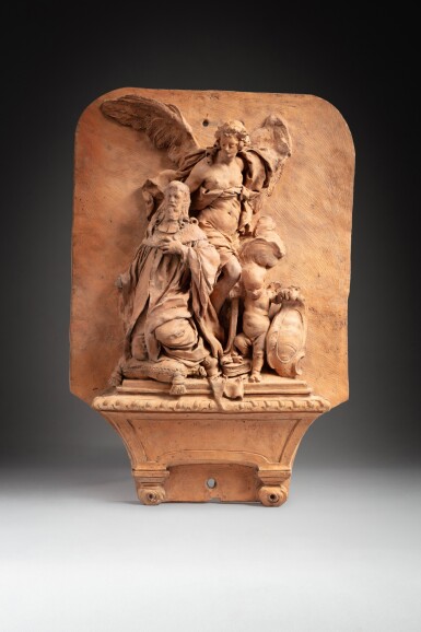 View full screen - View 1 of Lot 17. Model for a funerary monument, possibly for Jacques Le Fèvre de Caumartin | Modèle pour le monument funéraire d'un parlementaire, peut-être de Jacques Le Fèvre de Caumartin.