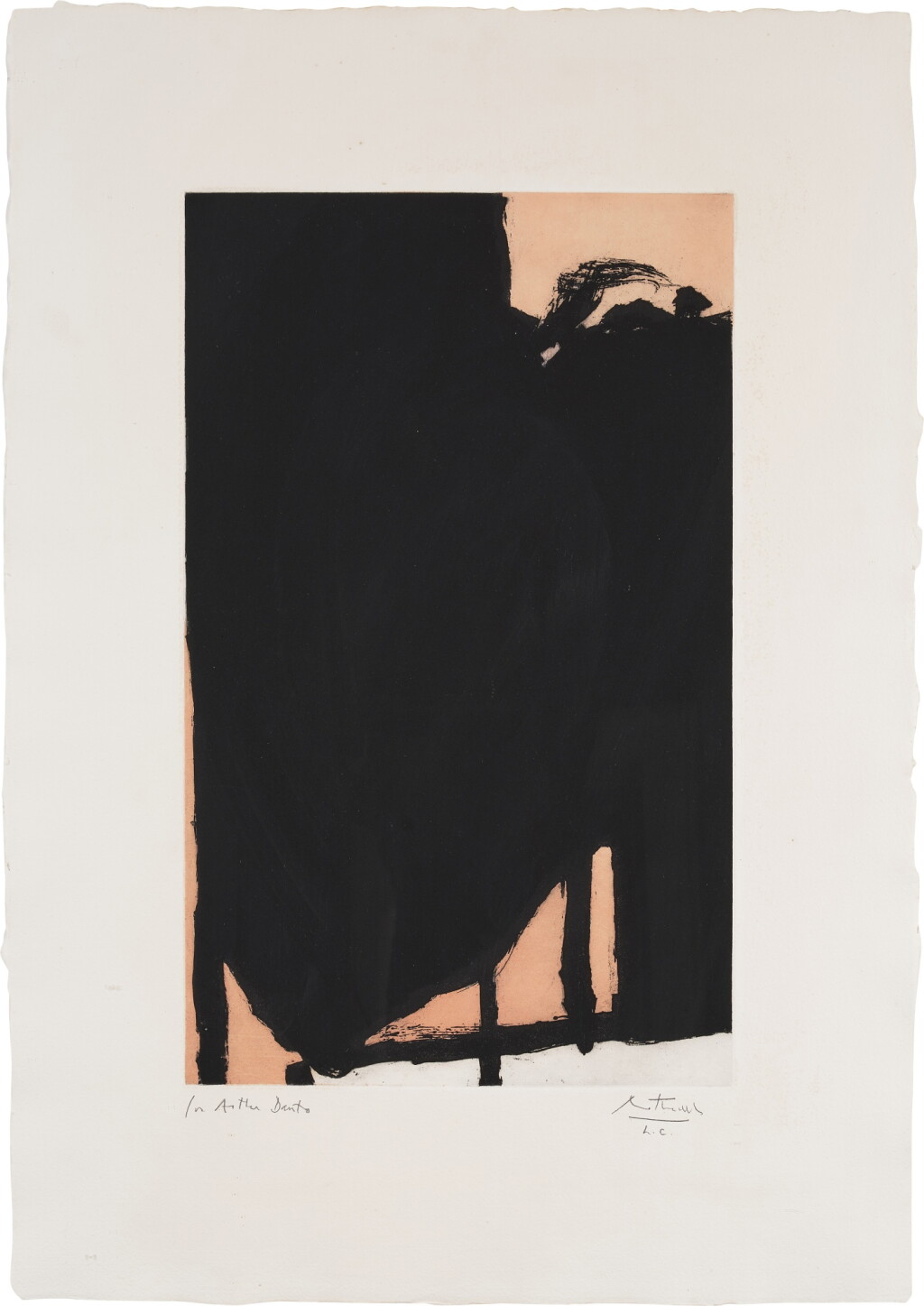 View full screen - View 1 of Lot 960. Elegy Fragment II (Belknap 328; Walker Art Center 360).