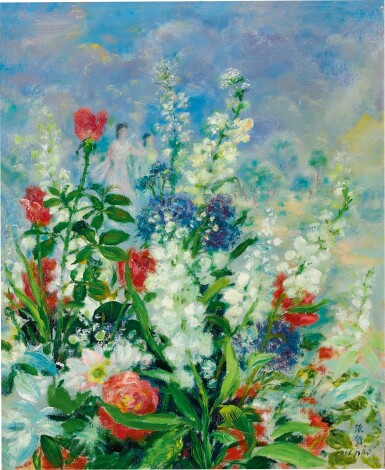 View full screen - View 1 of Lot 702. Le Pho 黎譜 | Brassée de fleurs 花束.