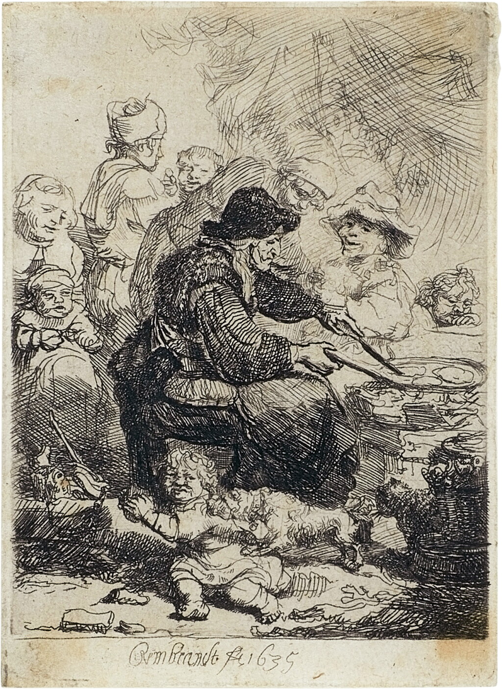 View full screen - View 1 of Lot 549. The Pancake Woman (B., Holl. 124; New Holl. 144).