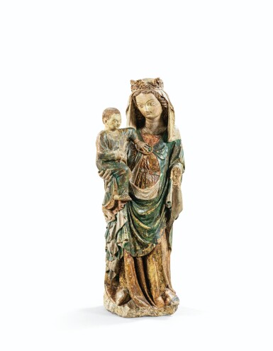 View full screen - View 1 of Lot 14. FRENCH, PROBABLY LORRAINE, CIRCA 1330-40 | VIRGIN AND CHILD.