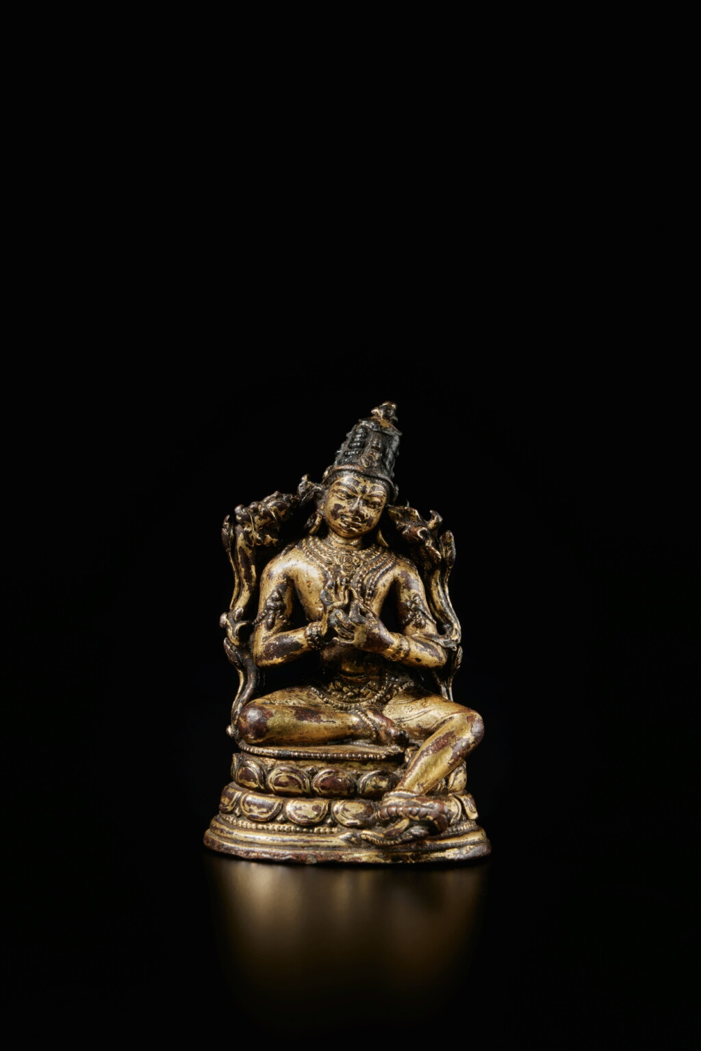 View full screen - View 1 of Lot 816. A gilt-bronze figure of Maitreya, Northeastern India, Pala period, 11th / 12th century.