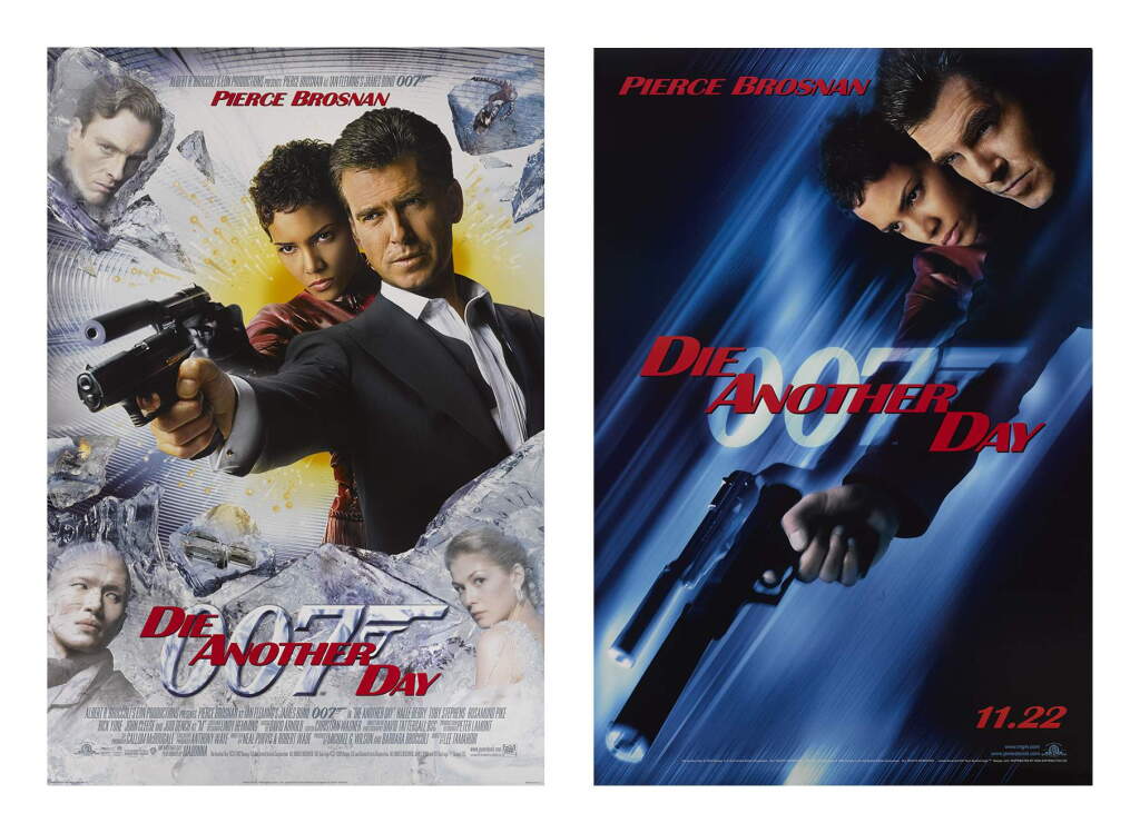 View full screen - View 1 of Lot 190. DIE ANOTHER DAY (2002) TWO POSTERS: US, STYLE C, INTERNATIONAL WITH US, ADVANCE, BROSNAN/JINX.