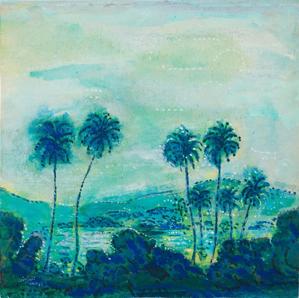 View full screen - View 1 of Lot 4572. Klapperbomen in Landschap (Coconut Trees in a Landscape) | 風景中椰子樹.