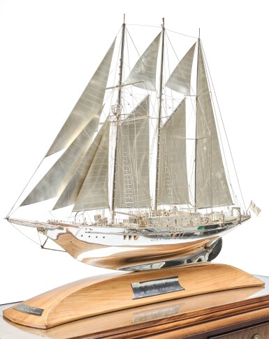 View full screen - View 1 of Lot 4. A FINE ELIZABETH II SILVER SCALE MODEL OF THE SIR WINSTON CHURCHILL, DAVID G. BIRCH FOR ASPREY, LONDON, 1974.