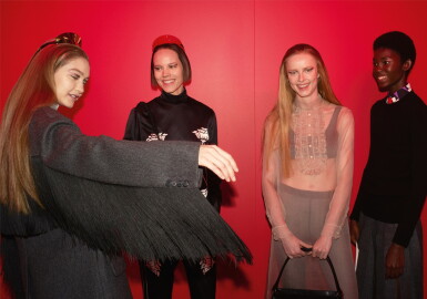View full screen - View 1 of Lot 44. DANIEL ARNOLD | PRE-SHOW PHOTOGRAPHS OF GIGI HADID, FREJA BEHA ERICHSEN, RIANNE VAN ROMPAEY AND LAURA REYES.