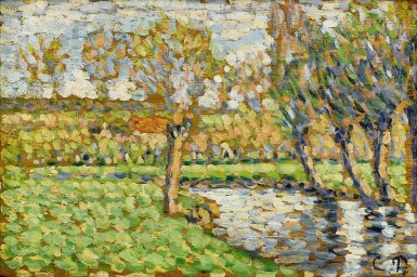 View full screen - View 1 of Lot 13. Camille Pissarro 卡米耶・畢沙羅 | Bords de l'Epte à Éragny 埃拉尼的埃普特河岸.