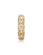 Alveare, Reference BJ 02 A yellow gold and diamond-set bangle watch, Circa 1995